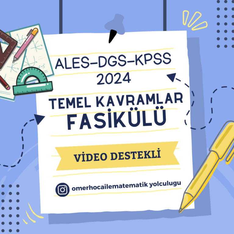 ALES-DGS-KPSS Matematik 2024/Temel Kavramlar Fasikülü